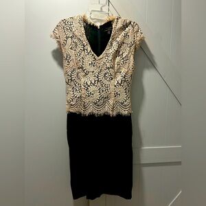 Ted Baker Cream and Black Dress Size 3